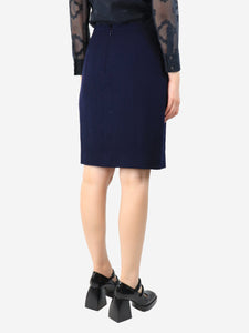 Chanel Boutique Navy blue wool skirt - size UK 10