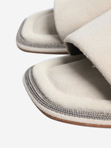 Brunello Cucinelli Grey suede slides - size EU 37 (UK 4)