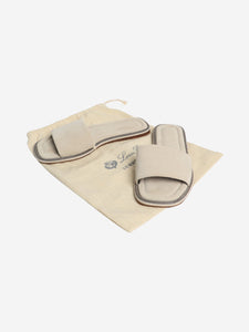 Brunello Cucinelli Grey suede slides - size EU 37 (UK 4)