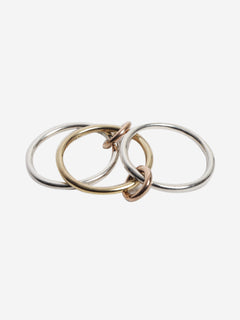 Multicolour Solarium 18ct gold and sterling silver ring Rings Spinelli Kilcollin 