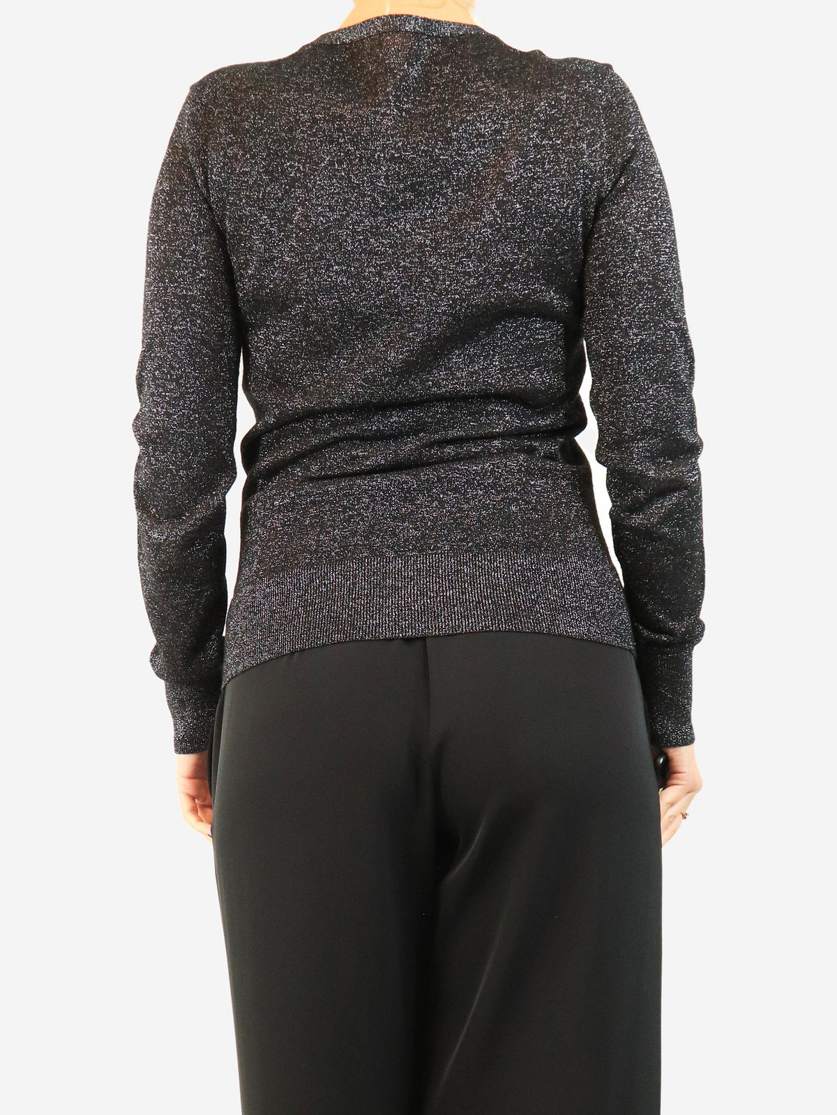 Black lurex knit top - size S Tops Joseph 