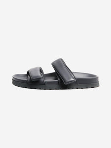 Gia x Pernille Teisbaek Dark grey padded strap sandals - size EU 40