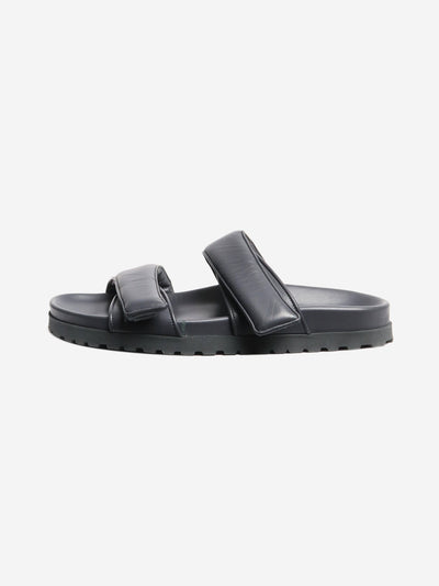 Dark grey padded strap sandals - size EU 40 Flat Sandals Gia x Pernille Teisbaek 