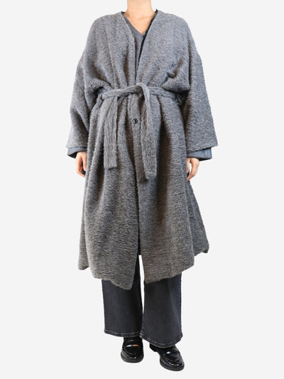 Grey belted alpaca coat - size UK 8 Coats & Jackets Lanvin 