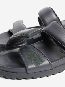 Gia x Pernille Teisbaek Dark grey padded strap sandals - size EU 40