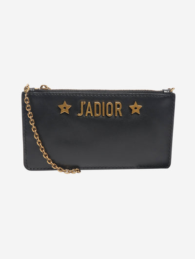 Black J'Adior leather wallet on chain Wallets, Purses & Small Leather Goods Dior 