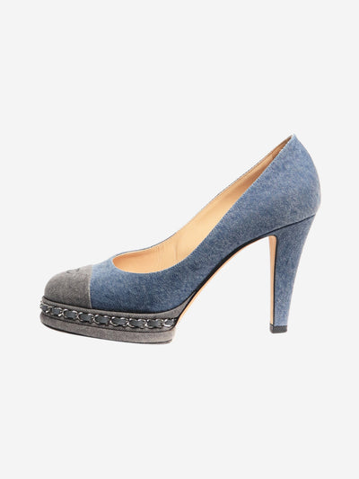 Blue denim pumps - size EU 38.5 Heels Chanel 