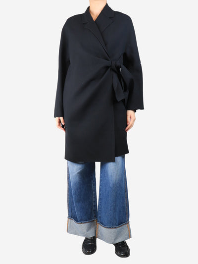 Black drapey coat - size UK 8 Coats & Jackets Victoria Beckham 