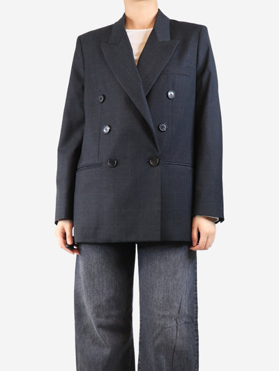 Dark grey double-breasted check jacket - size UK 10 Coats & Jackets Isabel Marant Etoile 