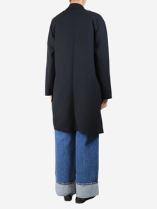 Victoria Beckham Black drapey coat - size UK 8