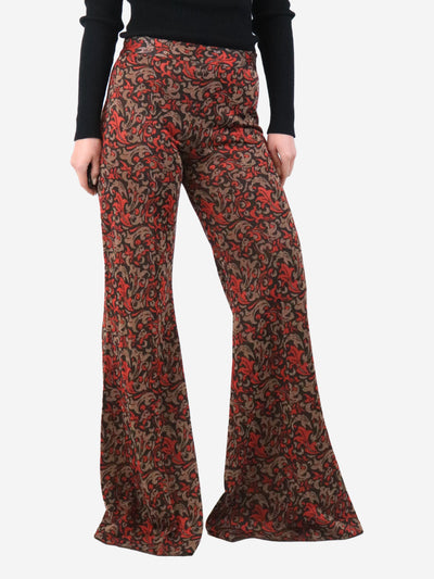 Brown flared tapestry trousers - size L Trousers Chloe 