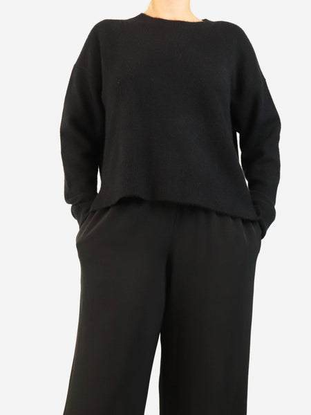 Black brushed cashmere sweater - size S product image