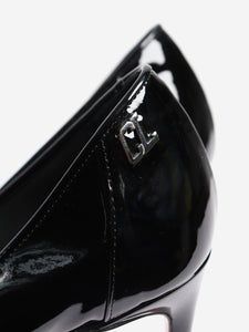 Christian Louboutin Black patent slingback pumps - size EU 39 (UK 6)