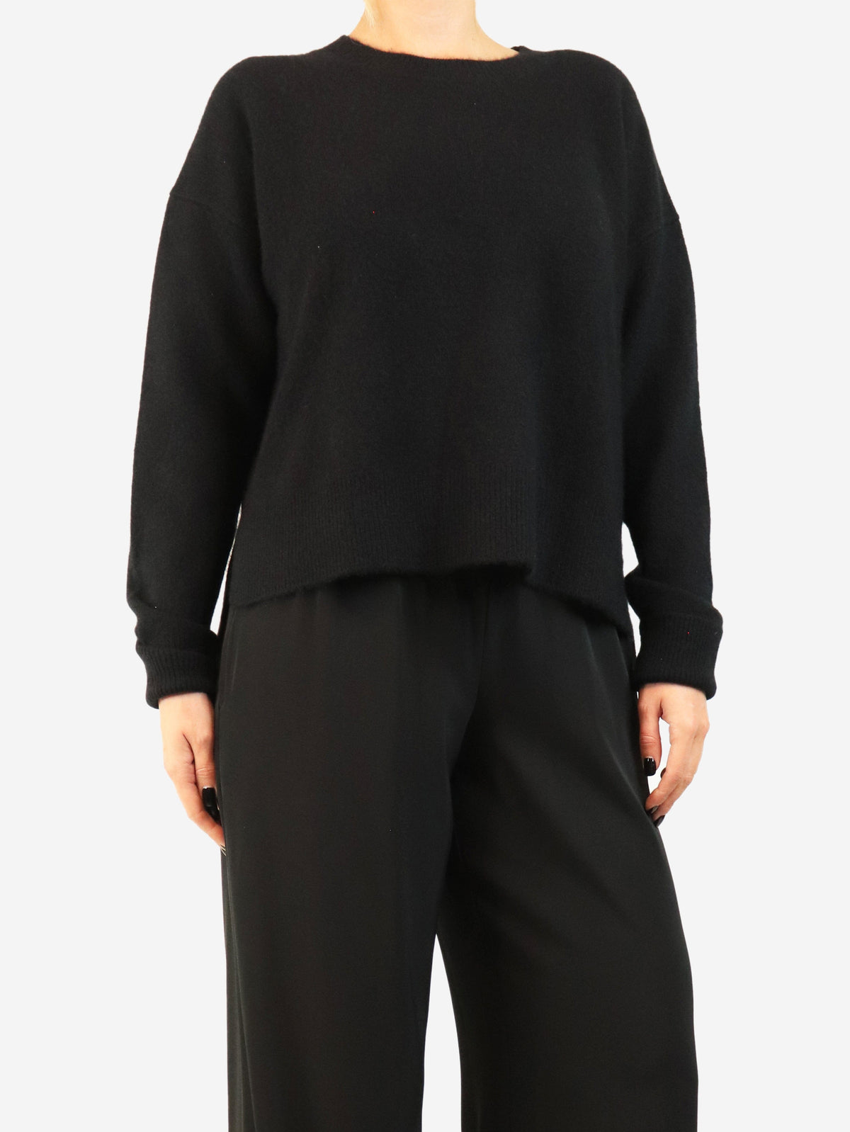 Black brushed cashmere sweater - size S Knitwear Joseph 