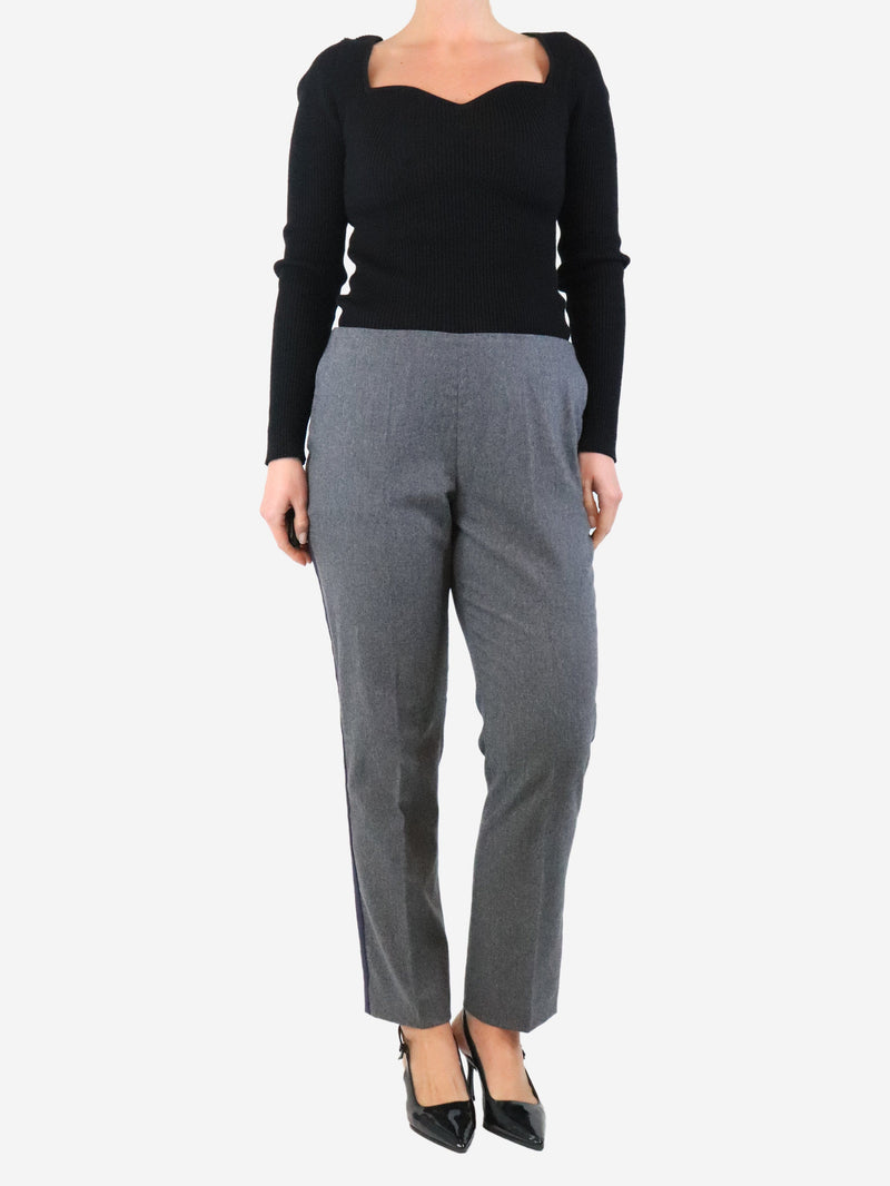 Grey wool trousers - size UK 12 Trousers Bamford 