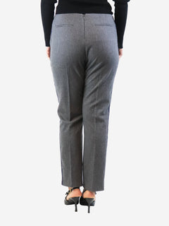 Grey wool trousers - size UK 12 Trousers Bamford 