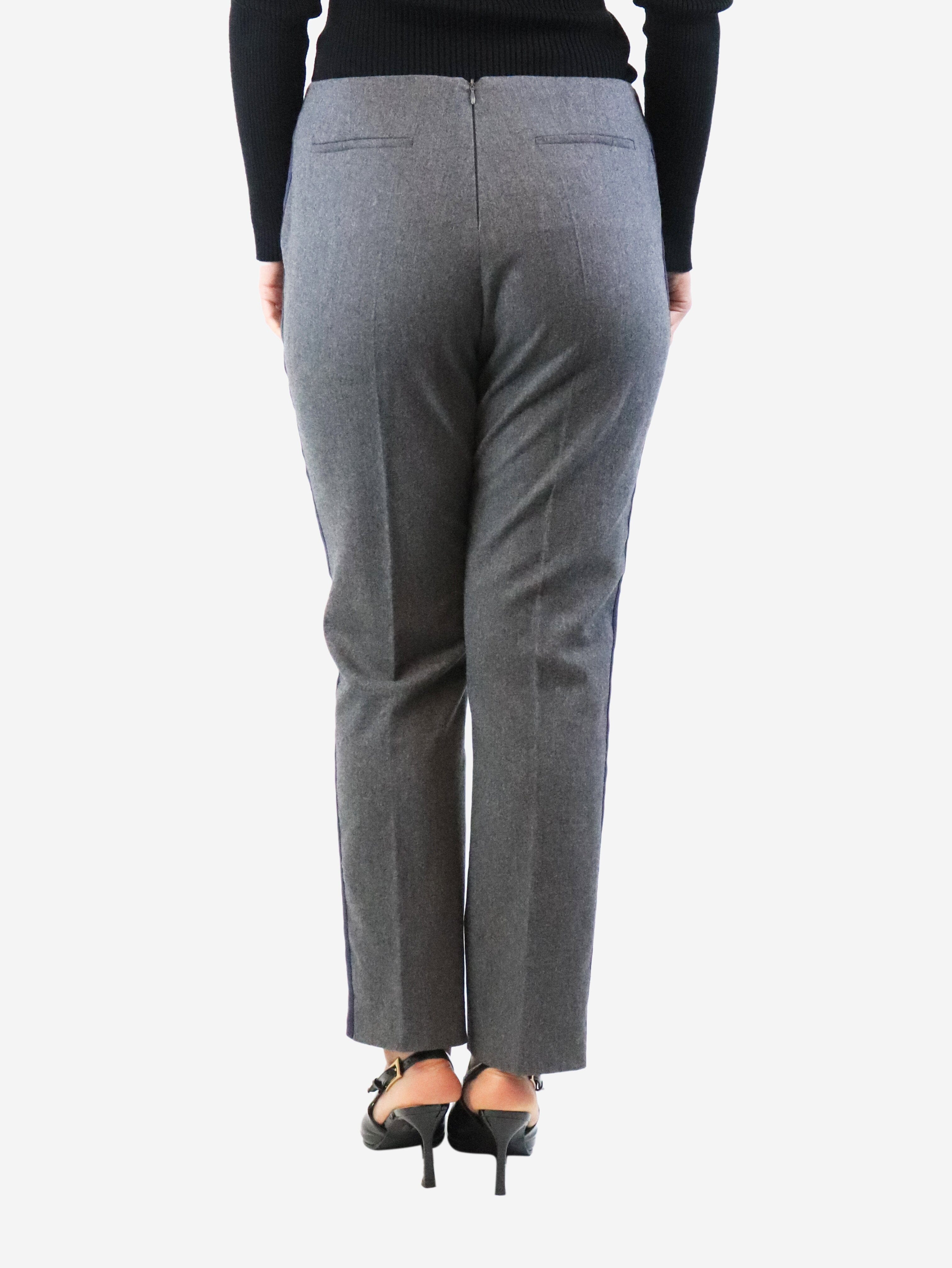 Grey wool trousers - size UK 12 Trousers Bamford 