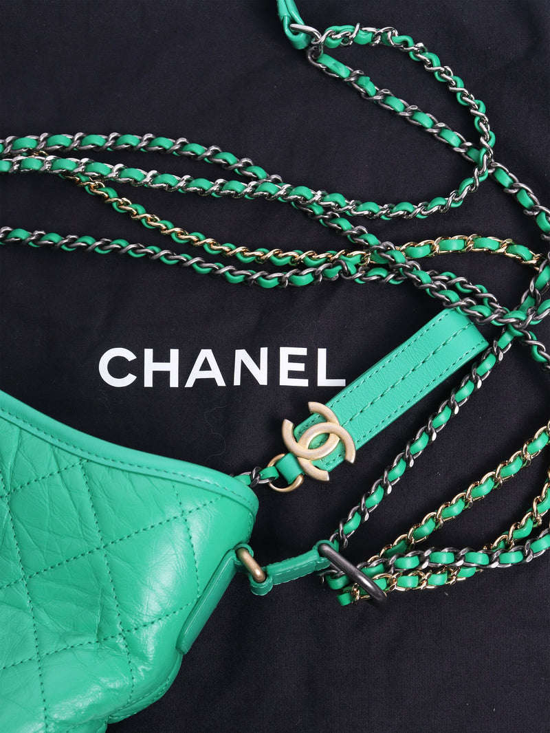 Green 2019 Gabrielle leather bag Cross-body bags Chanel 