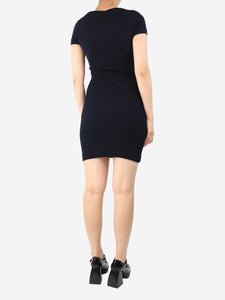 Chanel Navy ribbed dress - size UK 8
