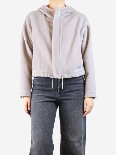 Grey cropped hooded jacket - size UK 8 Coats & Jackets Fabiana Filippi 
