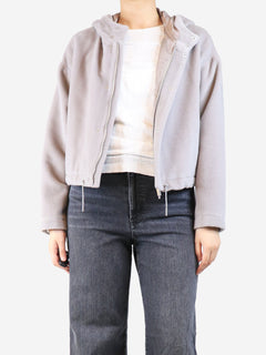 Grey cropped hooded jacket - size UK 8 Coats & Jackets Fabiana Filippi 