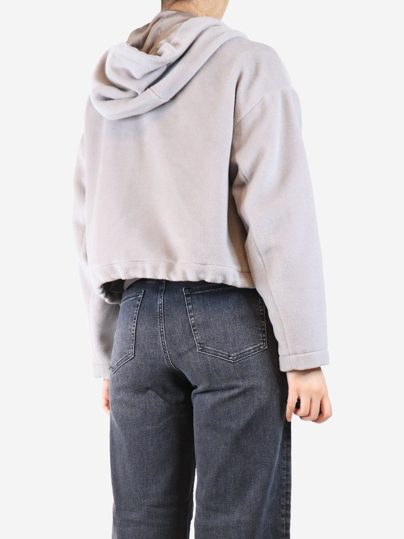 Grey cropped hooded jacket - size UK 8 Coats & Jackets Fabiana Filippi 