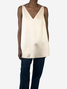 Joseph Cream sleeveless satin top - size UK 6