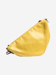 Prada Yellow Triangle leather bag