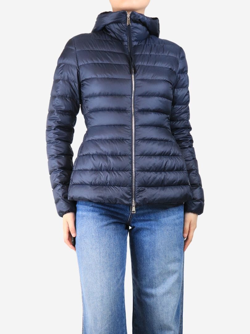 Navy blue lightweight shell jacket - size UK 10 Coats & Jackets Moncler 