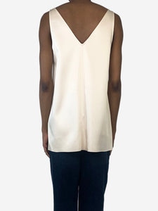 Joseph Cream sleeveless satin top - size UK 6