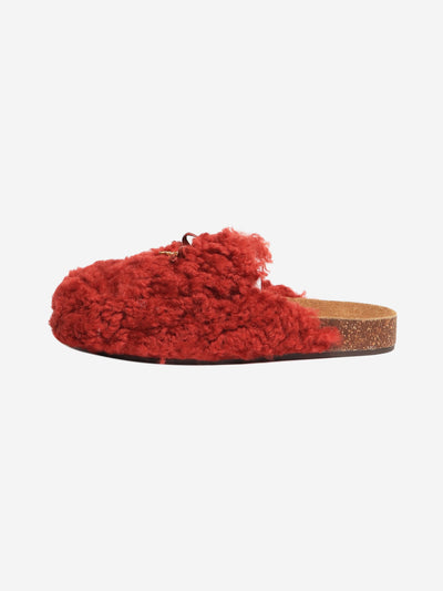 Tory Burch Smoked paprika shearling mules - size US 6 (UK 3.5) Flat Shoes Tory Burch 