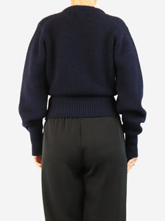Navy eyelet knit sweater - size UK 10 Knitwear Isabel Marant 
