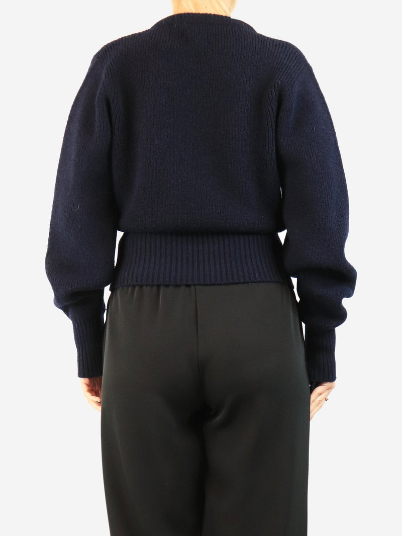 Navy eyelet knit sweater - size UK 10 Knitwear Isabel Marant 
