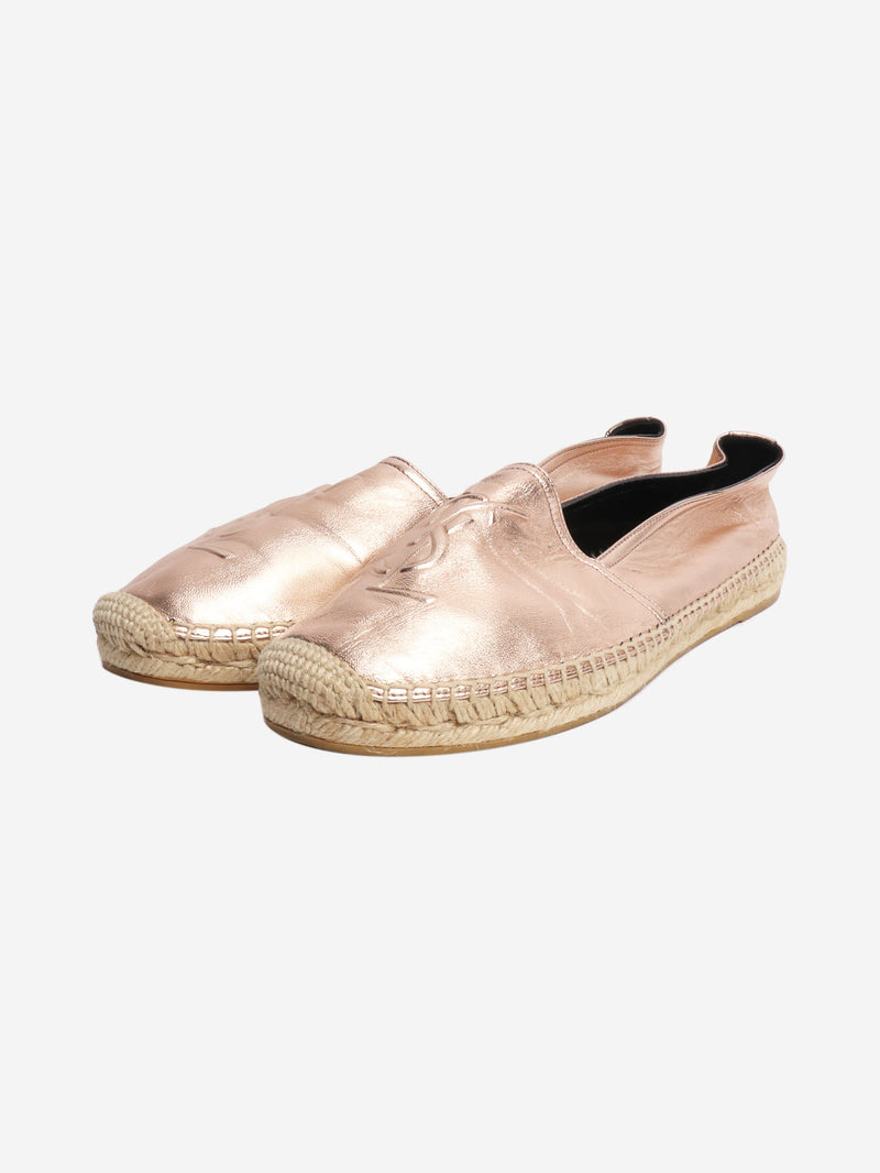 Pink metallic espadrille flats - size EU 40 (UK 7) Flat Shoes Saint Laurent 