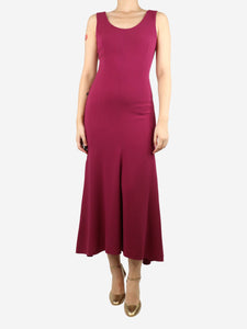 Stella McCartney Plum sleeveless midi dress - size UK 8