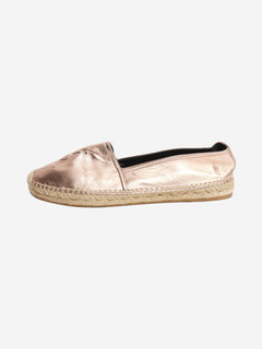 Pink metallic espadrille flats - size EU 40 (UK 7) Flat Shoes Saint Laurent 