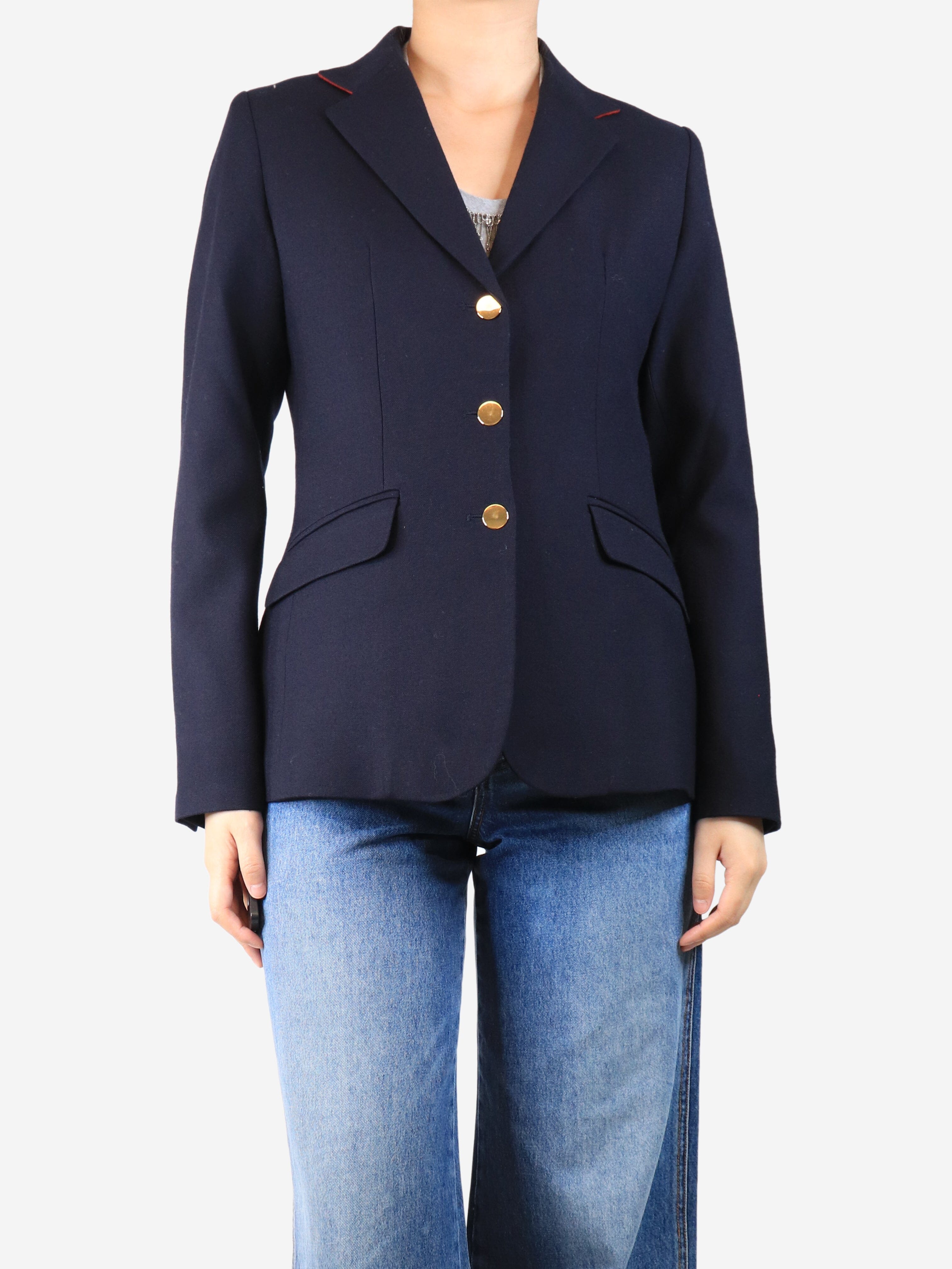 Navy blue wool jacket - size UK 10 Coats & Jackets Cordings 