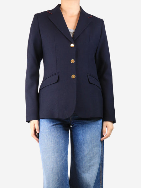 Navy blue wool jacket - size UK 10 product image