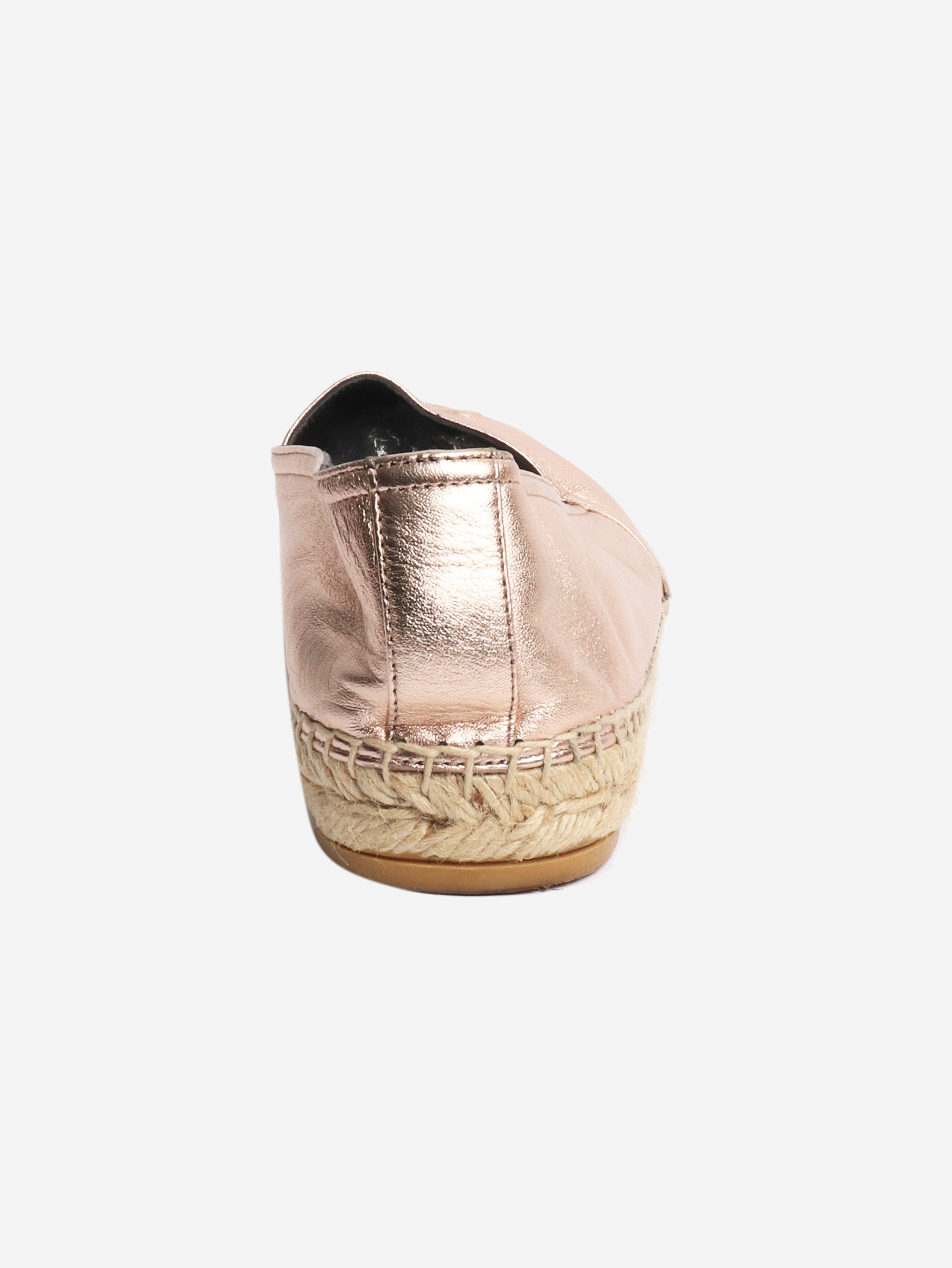 Pink metallic espadrille flats - size EU 40 (UK 7) Flat Shoes Saint Laurent 