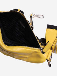 Prada Yellow Triangle leather bag