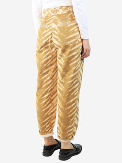 Brown animal print trousers - size UK 10 Trousers Ulla Johnson 