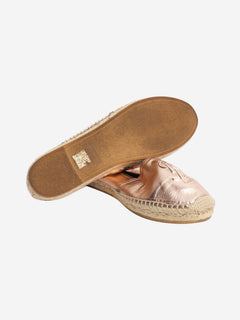 Pink metallic espadrille flats - size EU 40 (UK 7) Flat Shoes Saint Laurent 