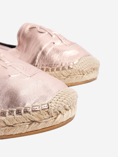 Pink metallic espadrille flats - size EU 40 (UK 7) Flat Shoes Saint Laurent 
