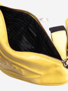 Prada Yellow Triangle leather bag