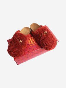 Tory Burch Tory Burch Smoked paprika shearling mules - size US 6 (UK 3.5)