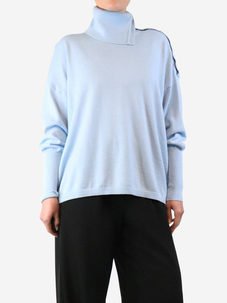 Light blue high-neck jumper - size L product image