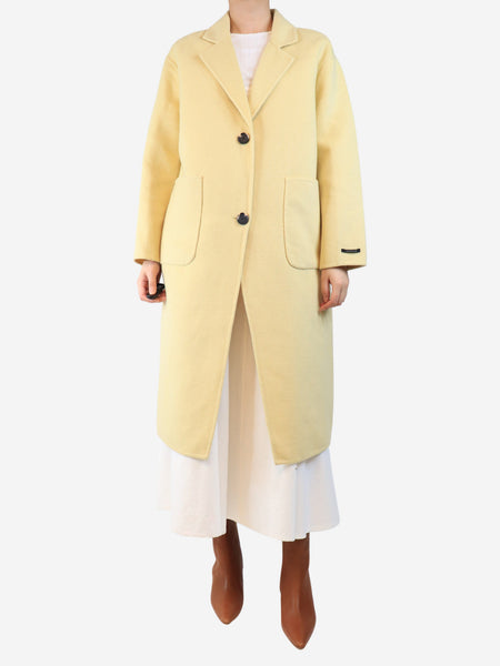 Yellow Vinky oversized wool-blend coat - size UK 10 product image