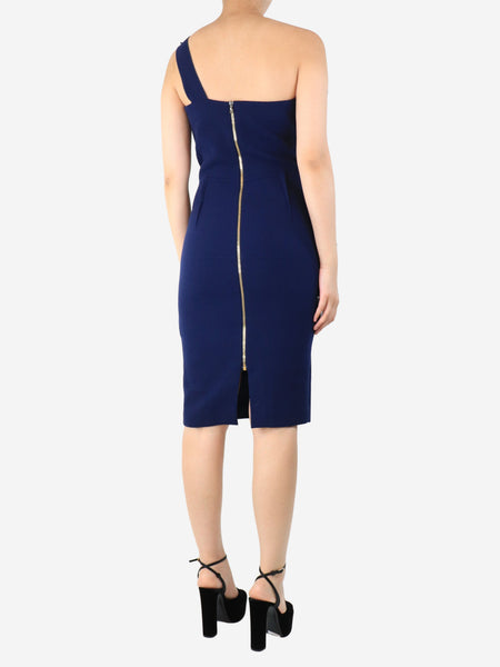 Navy blue midi dress - size UK 12 alternate image