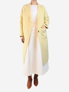 Yellow Vinky oversized wool-blend coat - size UK 10 Coats & Jackets Rino & Pelle 