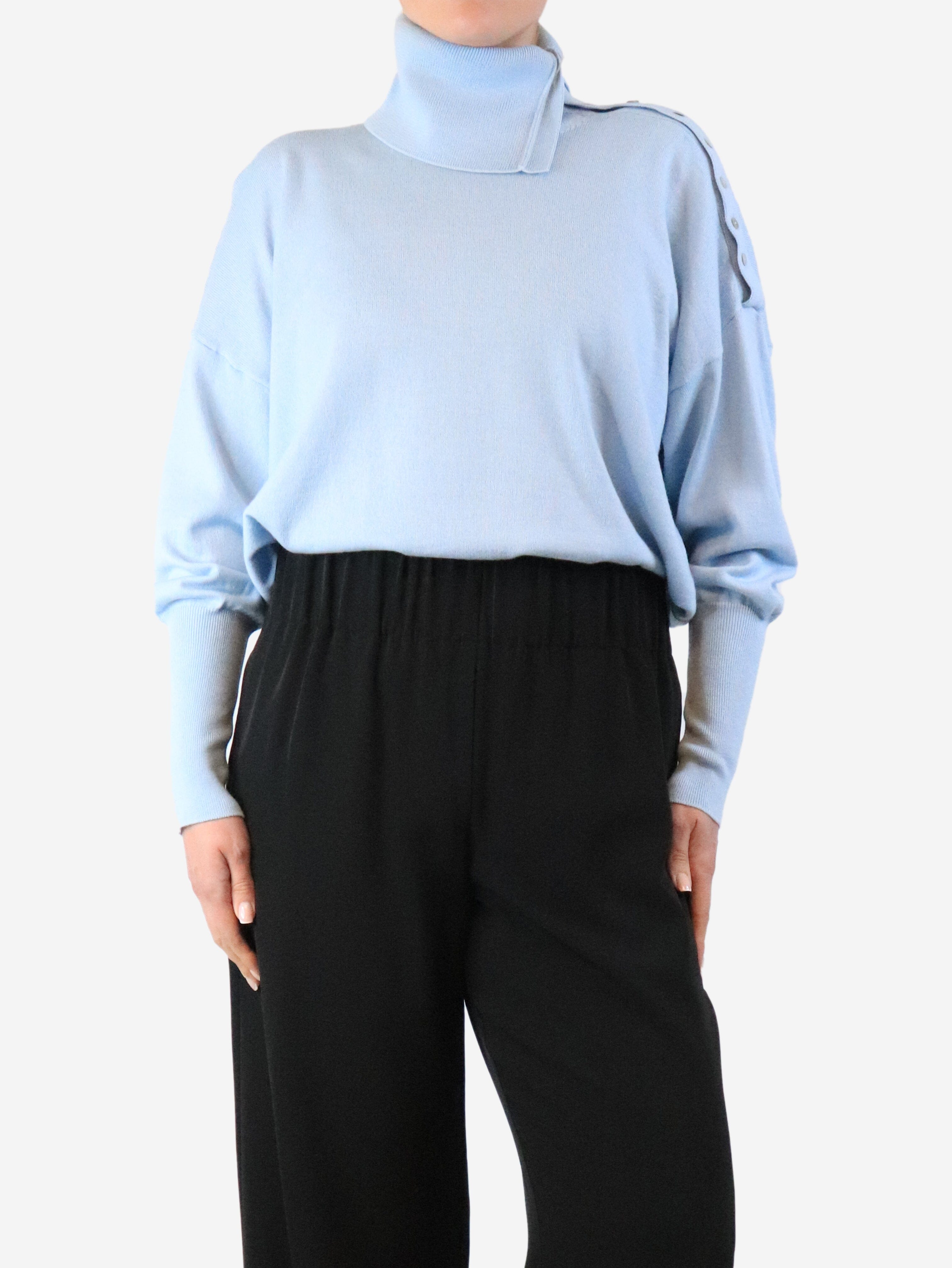Light blue high-neck jumper - size L Knitwear Bamford 
